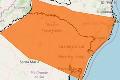 INMET publica alerta de perigo para os estados de Santa Catarina e Rio Grande do Sul